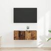 vidaXL TV Wall Cabinet Wall-mounted 2 pcs Old Wood 39 x 31 x 29.5 cm