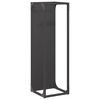 vidaXL Firewood Rack Black 25x25x80 cm Cold-rolled steel