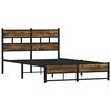 vidaXL Metal Bed Frame without Mattress Smoked Oak 120x200 cm