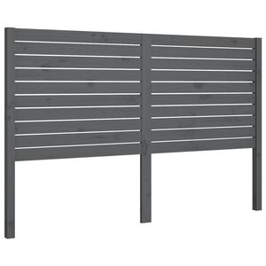 vidaXL Bed Headboard Grey 126x4x100 cm Solid Wood Pine