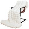 vidaXL Faux Rabbit Fur Blanket White 150 x 220 cm Polyester
