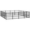 vidaXL Outdoor Dog Kennel Steel 15.05 m&sup2;