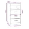 vidaXL Drawer Cabinet Brown Oak 40x50x76 cm Engineered Wood