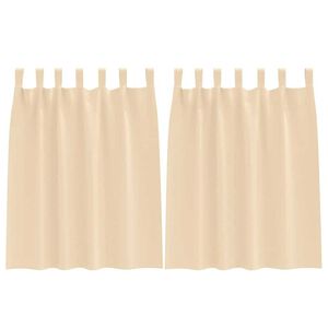 vidaXL Blackout Curtains with Rings 2 pcs Cream 140 x 140 cm Polyester