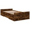 vidaXL Bed Frame with Drawers without Mattress Smoked Oak 90x200 cm