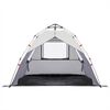 vidaXL Beach Tent 3-Person Grey Quick Release Waterproof