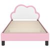 vidaXL Children's Bed Frame with Headboard Pink 90 x 200 cm PU