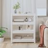 vidaXL Book Cabinet White 80x35x97 cm Solid Wood Pine