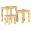 vidaXL 3 Piece Nesting Table Set Solid Mango Wood