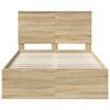 vidaXL Bed Frame with Headboard Sonoma 120 x 200 cm Solid Pine Wood