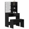 vidaXL LED Dressing Table Set 2 pcs Black Oak Engineered Wood