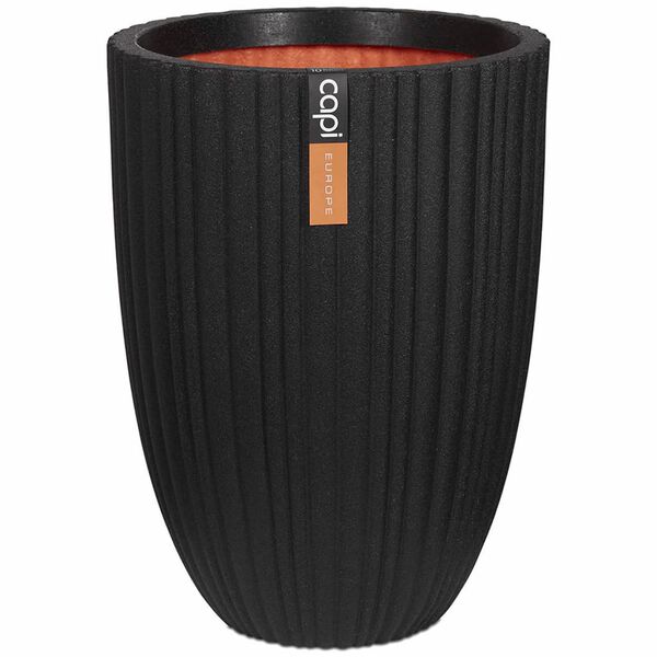 Capi Vase Urban Tube Elegant Low 34x46 cm Black KBLT782