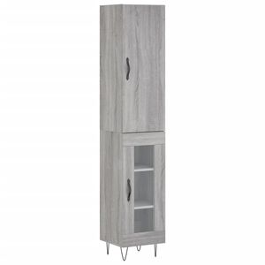 vidaXL Highboard Grey Sonoma 34.5x34x180 cm Engineered Wood