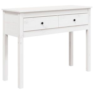 vidaXL Console Table White 100x35x75 cm Solid Wood Pine