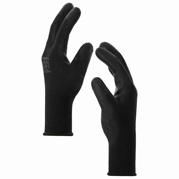 vidaXL Work Gloves 24 pcs Black 10 / XL Polyester