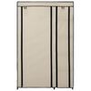 vidaXL Folding Wardrobe Cream 110x45x175 cm Fabric