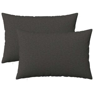 vidaXL Throw Pillow 2 pcs HEERLEN Dark Grey 40 x 60 cm Fabric