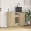vidaXL LED Sideboard Sonoma Oak 90 x 32 x 75 cm Engineered Wood