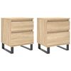 vidaXL Bedside Cabinets 2 pcs Sonoma Oak 40x35x50 cm Engineered Wood