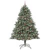 vidaXL Artificial Christmas Tree with 300 LEDs with Stand Green 240 cm