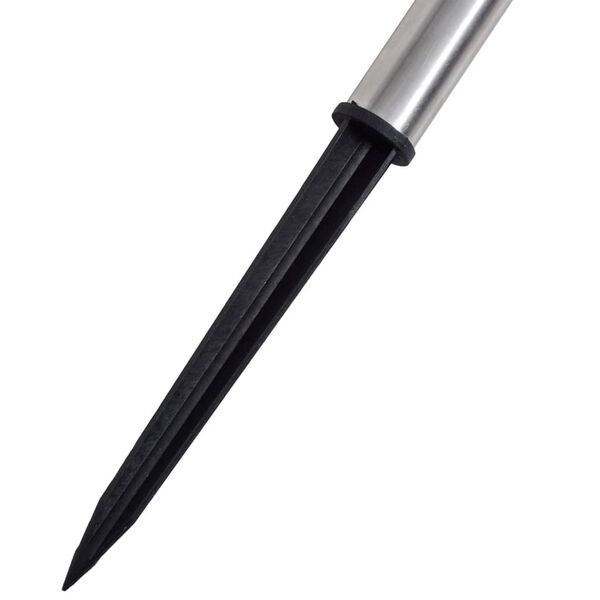 Solar-powered Stainless Steel LED Post Light Set of 12