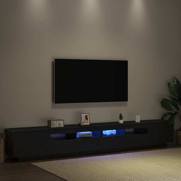 vidaXL TV Cabinet Set 3 pcs Black 260 x 35 x 40 cm Engineered Wood