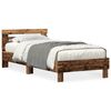 vidaXL Bed Frame Old wood 90 x 190 cm Engineered wood