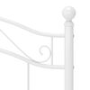 vidaXL Bed Frame without Mattress White Metal 90x200 cm