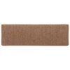 vidaXL Stair Mats 15 pcs 65x21x4 cm Brown Rectangular Edge