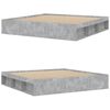 vidaXL Bed Frame without Mattress Concrete Grey 200x200 cm