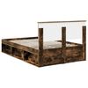 vidaXL Bed Frame Smoked Oak 120 x 190 cm Engineered wood