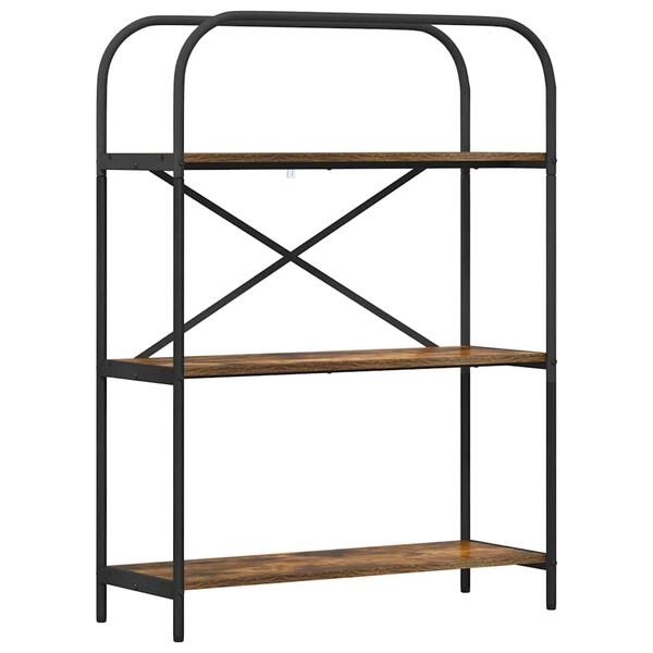 vidaXL Bookshelf Smoked Oak 80 x 30 x 109 cm Engineered wood