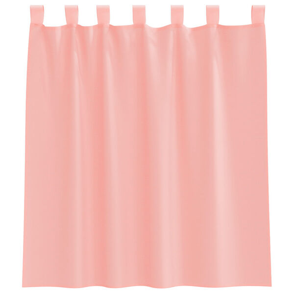 vidaXL Voile Curtains with Rod Pockets 2 pcs Pink