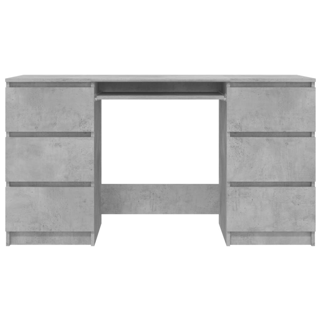 Grey concrete outlet desk