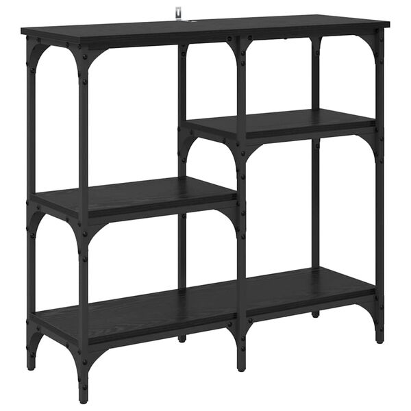vidaXL Console Table Black oak 80 x 29 x 75 cm Engineered wood