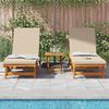 vidaXL Sun Lounger 2 pcs Brown 63 x 199 x 85cm Solid Acacia wood