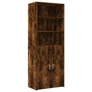 vidaXL Highboard Smoked Oak 70x42.5x185 cm Engineered Wood