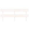 vidaXL Bed Headboard White 204x3x81 cm Solid Wood Pine