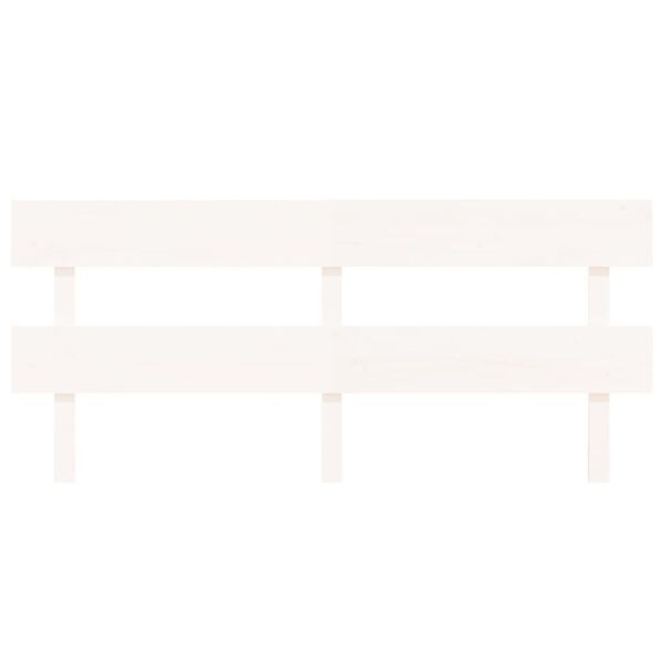 vidaXL Bed Headboard White 204x3x81 cm Solid Wood Pine