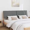vidaXL Upholstered Headboard Dark Grey 180 cm Solid Pine Wood