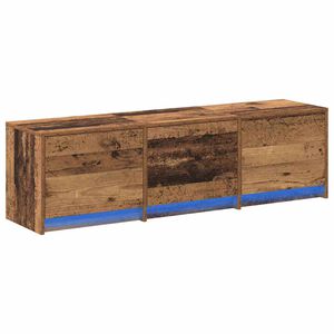 vidaXL TV Cabinet with LED Old Wood 140 x 34 x 40 cm Engineered Wood