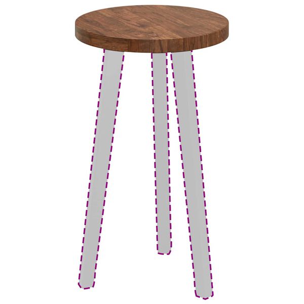 vidaXL Table Top Dark brown Ø 30 x 2.5 cm Solid oak wood