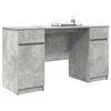 vidaXL Desk with Drawer Concrete grey 140 x 49 x 76 cm Engineered wood