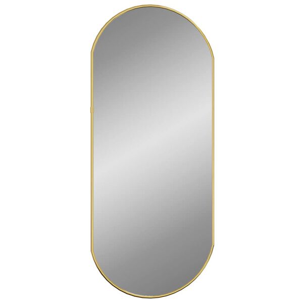 vidaXL Wall Mirror Gold 70x30 cm Oval