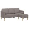 vidaXL Sofa Set 2 pcs Taupe 173 x 131 x 67 cm Fabric
