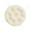 vidaXL Round Cushion Cream &Oslash; 60 x11 cm Oxford Fabric