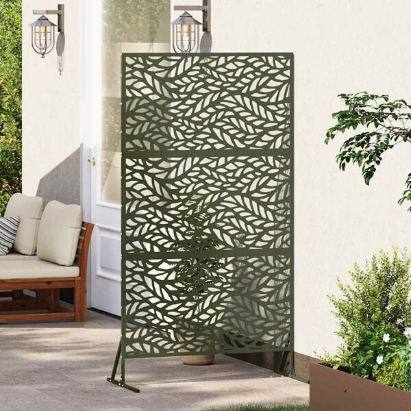 vidaXL Privacy Screen Olive 100 x 50 x 180 cm Steel