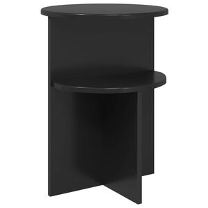vidaXL Side Table Black Oak &Oslash; 39.5 x 55 cm Engineered Wood
