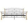 vidaXL Bed Frame without Mattress Black Metal 200x200 cm
