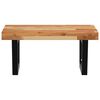 vidaXL Basin Shelf Wall Mounted Steel and Solid Wood Acacia